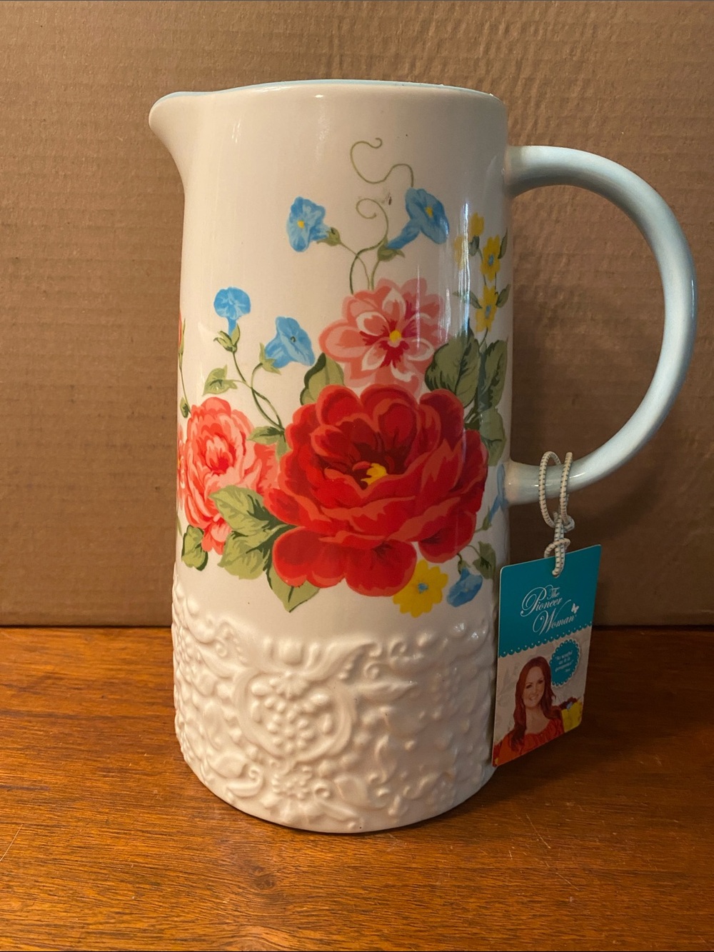 *NEW* Pioneer Woman SWEET ROSE 2.1-quart Stoneware Pitcher *New w/ Tags*
